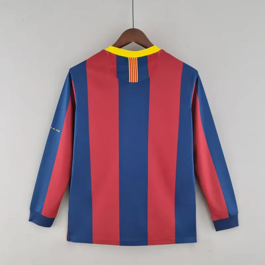 FC Barcelona Retro Home Kit 2010/11 Long Sleeve