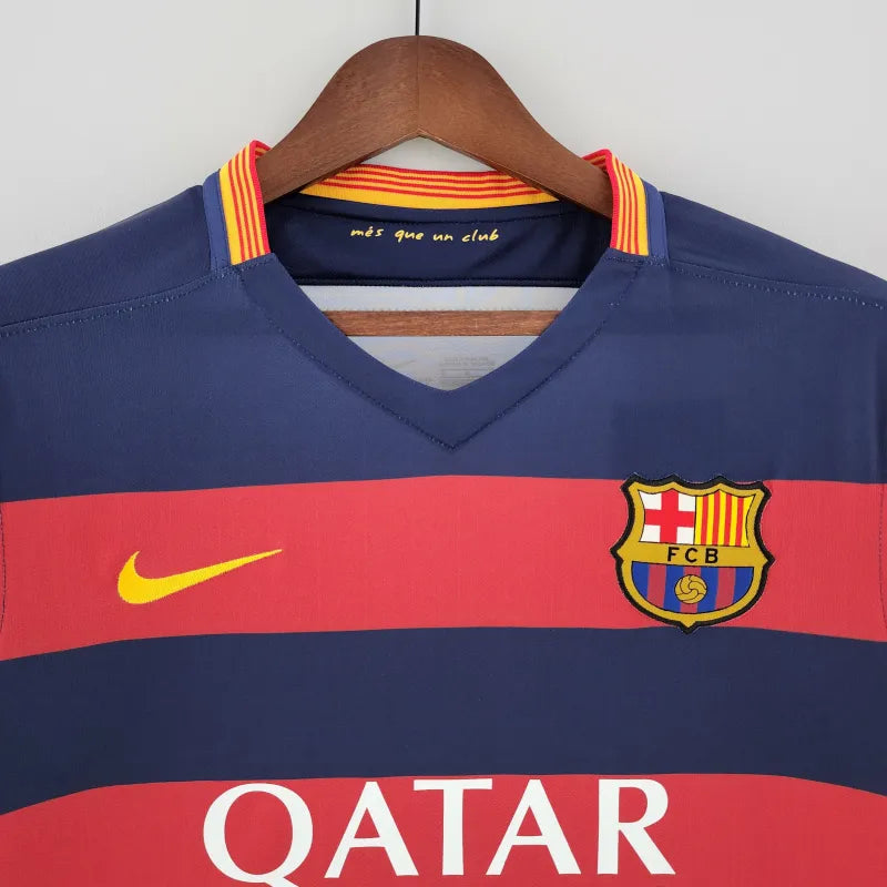 FC Barcelona Retro Home Kit 2015/16 Long Sleeve
