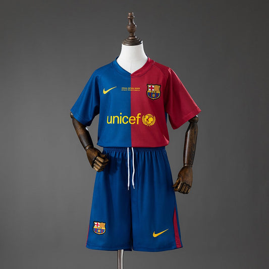 FC Barcelona 2008/2009 Home Kids Retro Kit