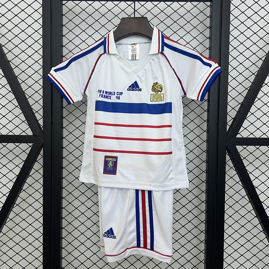 France 1998 Away Kids Retro Kit