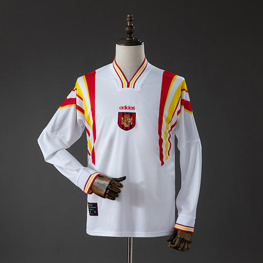 Spain 1996 Away Long Sleeve Retro Kit front view
